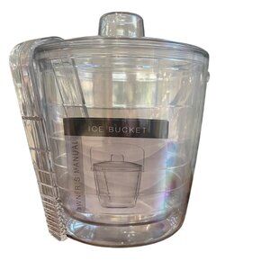 Tervis Tumbler Insulated Ice Bucket with Handle, Lid‎ and Tongs 87 oz. Clear